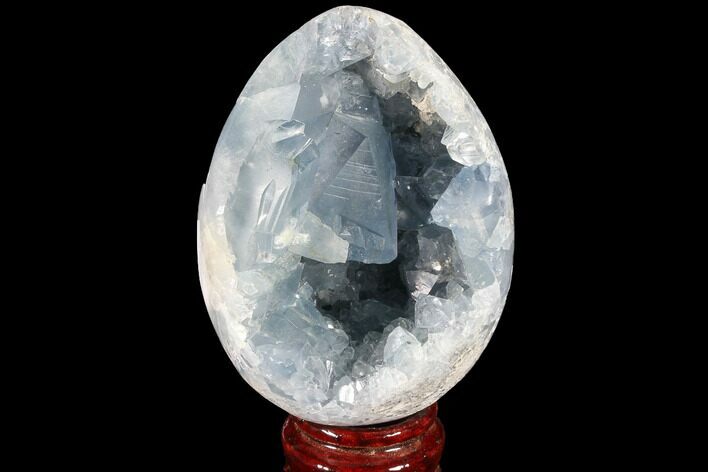 Crystal Filled Celestine (Celestite) Egg Geode - Large Crystals! #88320